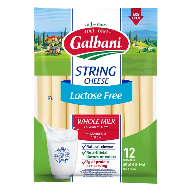 Lactose Free Whole Milk Mozzarella String Cheese - 12 ct