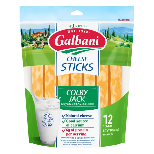 Natural Colby Jack Cheese Sticks - 12 ct