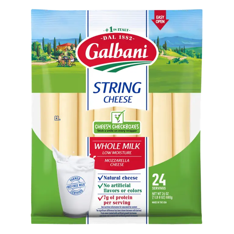 Whole Milk Low Moisture Mozzarella String Cheese
