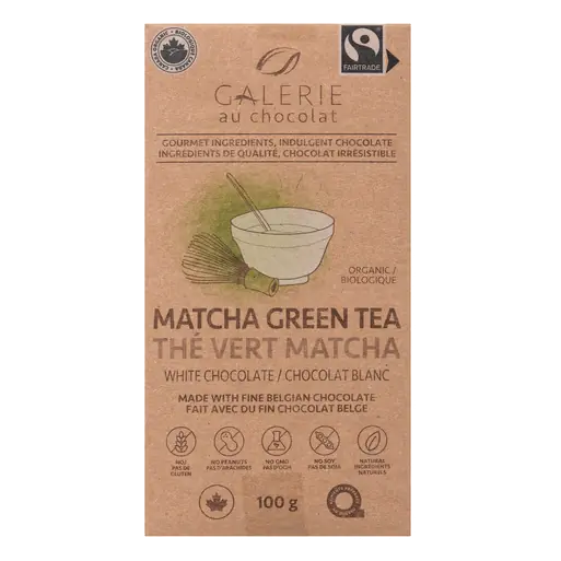 Organic Matcha Green Tea White Chocolate 100 g
