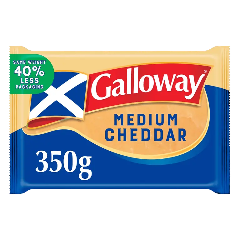 Galloway Medium Scottish Coloured Cheddar Cheese 350g