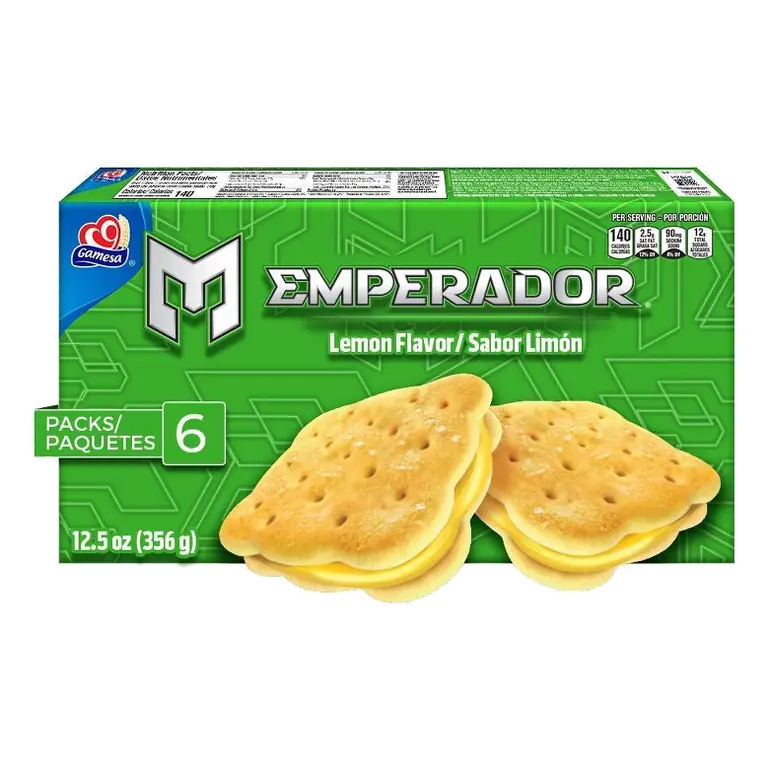 Gamesa Emperador Limon Sandwich Cookies, 12.5oz/6ct