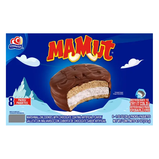 Mamut Marshmallow Cookies with Chocolate Coating