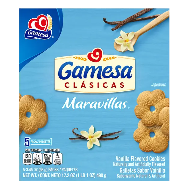 Gamesa Maravillas Vanilla Cookies 5-3.45 oz