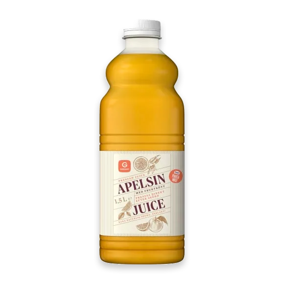 Apelsin med Fruktkött Juice