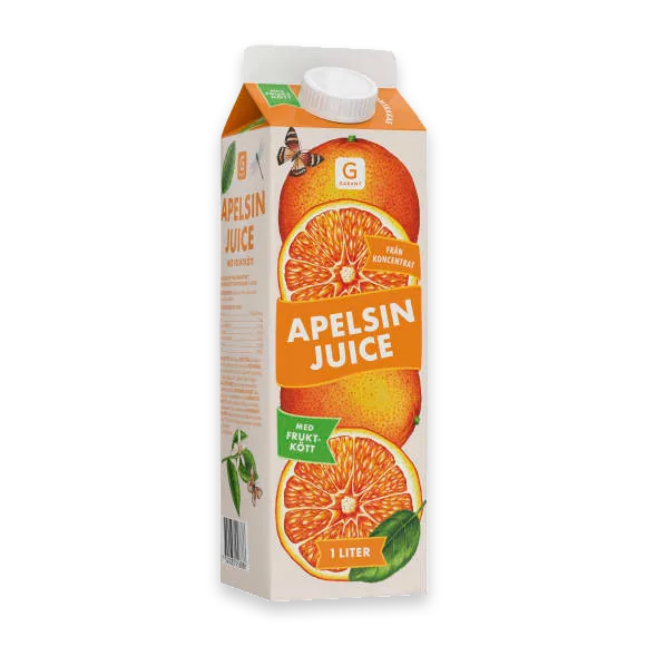 Apelsinjuice med Fruktkött