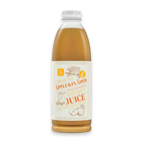 Äpple Fläder Juice Utan Fruktkött