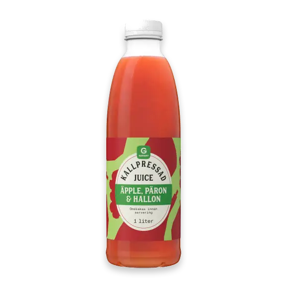 Äpple Päron Hallon Kallpressad Juice
