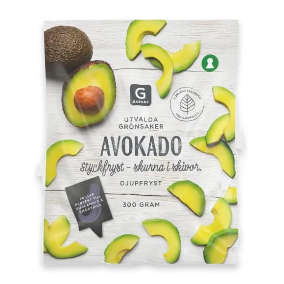 Avokado Skivor Fryst