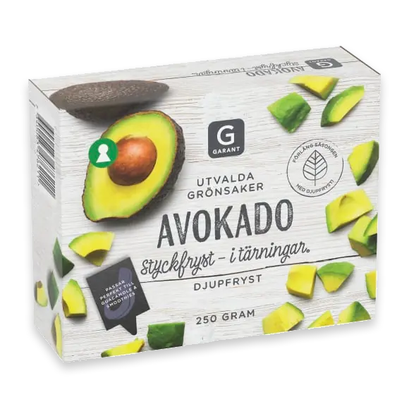 Avokado Tärningar Fryst