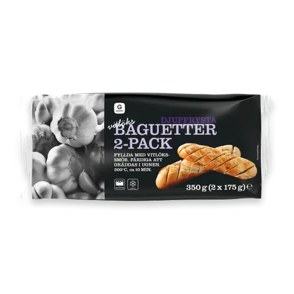 Baguetter Vitlök Frysta