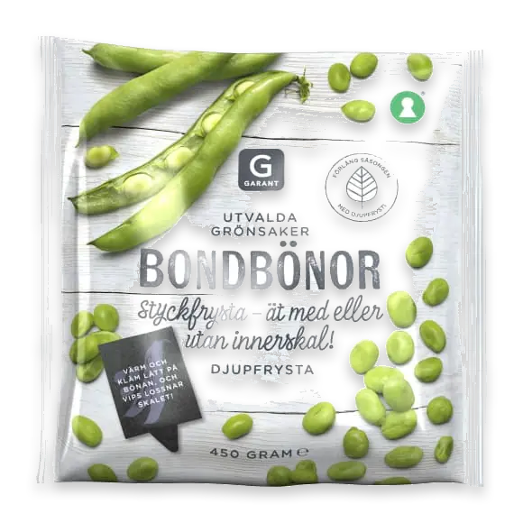 Bondbönor Frysta