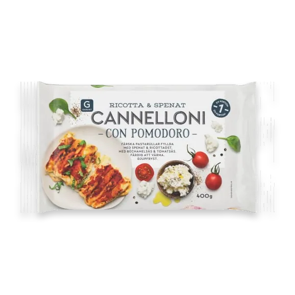 Canneloni Ricotta/spenat Fryst/1 Port