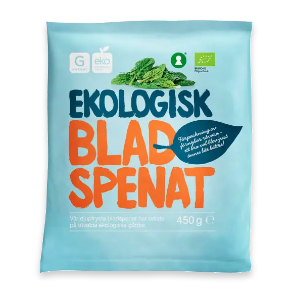 Bladspenat Ekologisk Fryst