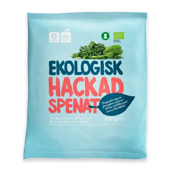 Hackad Spenat Ekologisk Fryst