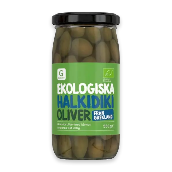 Halkidiki Oliver med Kärnor