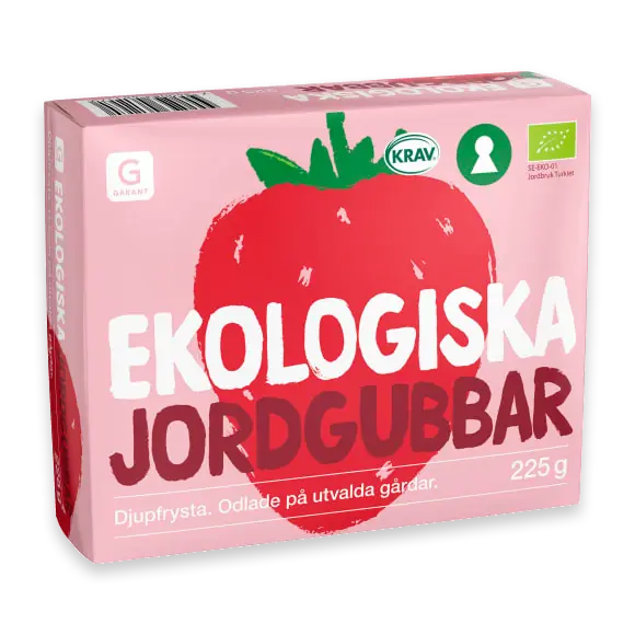 Jordgubbar Ekologiska Frysta