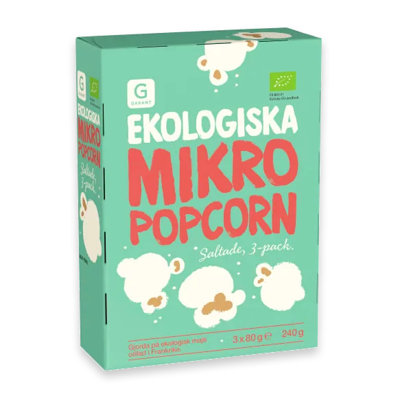 Mikropopcorn Saltade Eko 3-pack