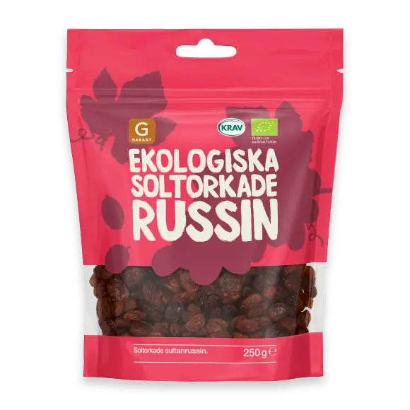 Russin Soltorkade Kärnfria Ekologiska