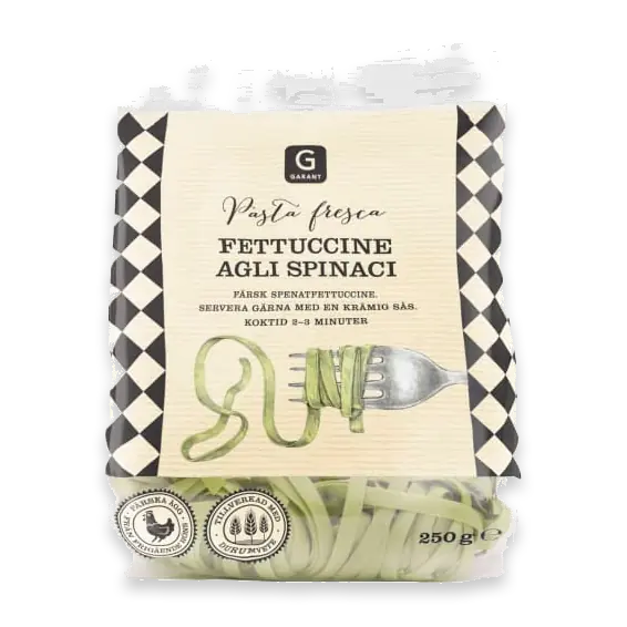 Fettuccine Agli Spinaci Färsk Pasta