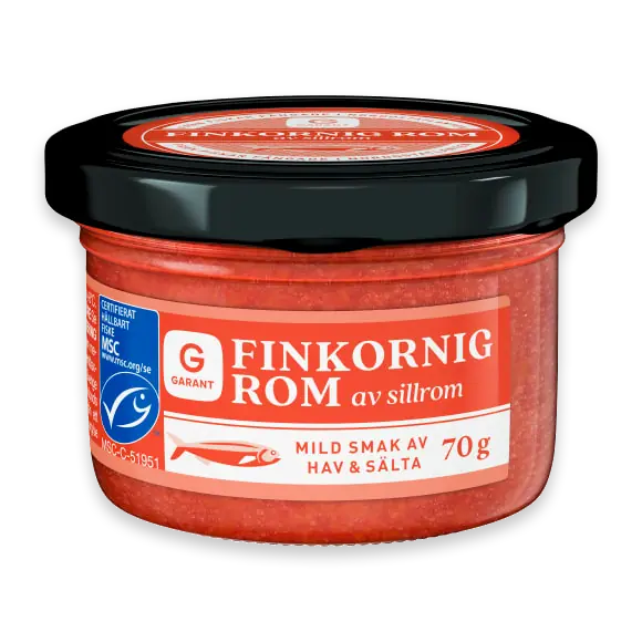 Finkornig Rom Röd