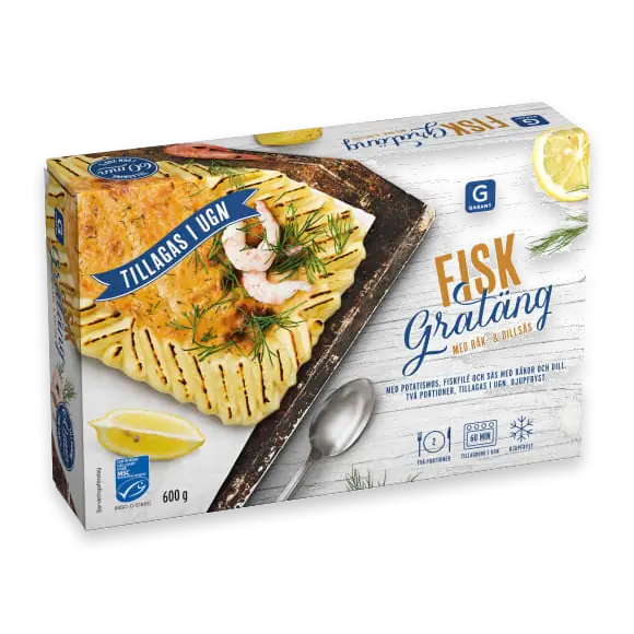 Fiskgratäng Räk & Dillsås Fryst