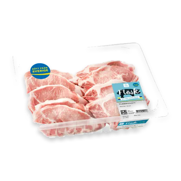 Fläskkotlett med Ben Skivad Sverige