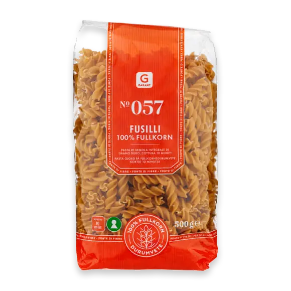 Fusilli Fullkorn Pasta