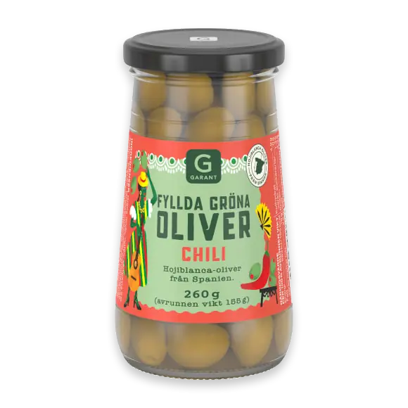 Gröna Oliver med Chili