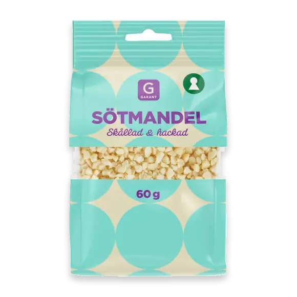 Hackad Mandel Skållad