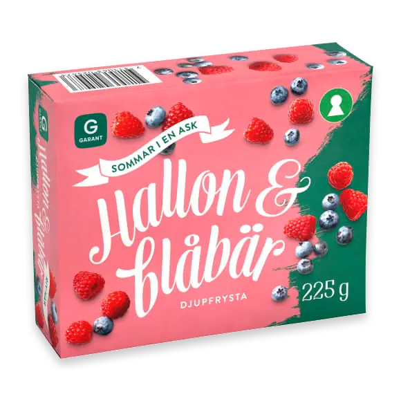 Hallon Blåbär Frysta