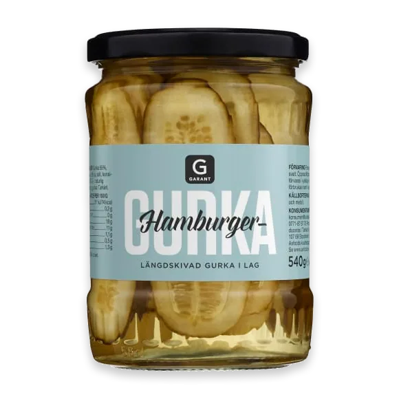Hamburgergurka Långskivade