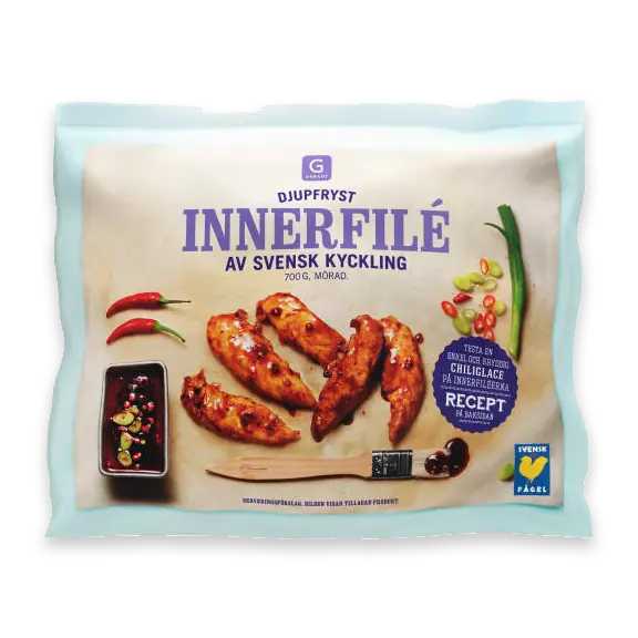 Innerfilé av Svensk Kyckling Fryst
