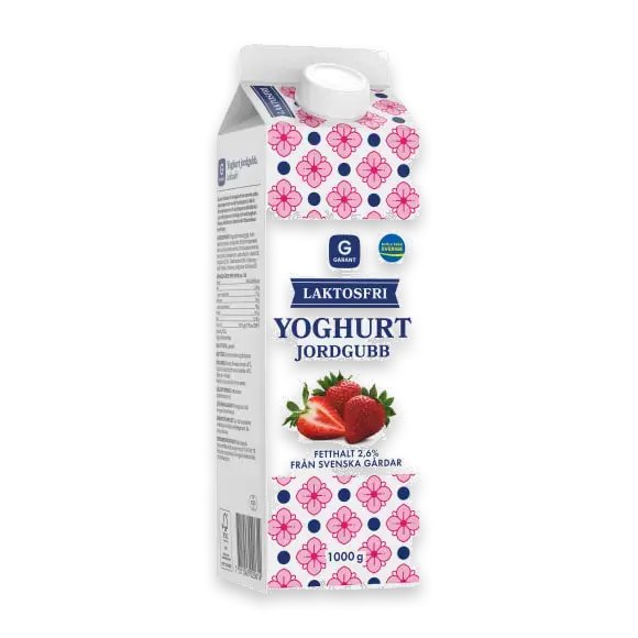 Jordgubb Yoghurt Laktosfri 2,6%