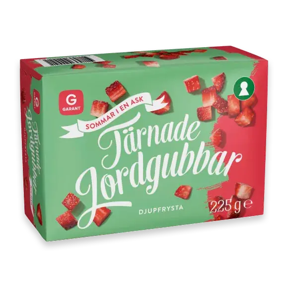 Jordgubbar Tärnade Frysta