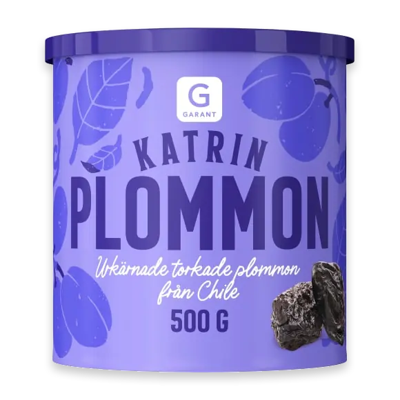 Katrinplommon Torkade Urkärnade