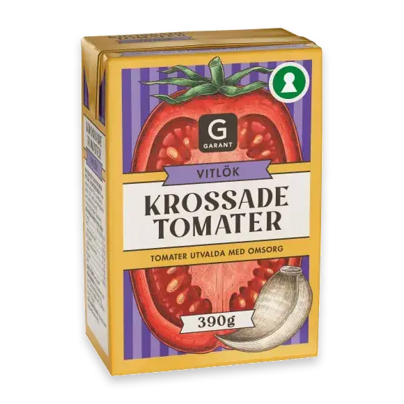 Krossade Tomater Vitlök