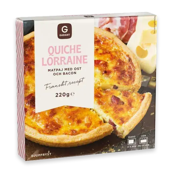 Quiche Lorrain Ost & Bacon Paj Fryst/1 Port