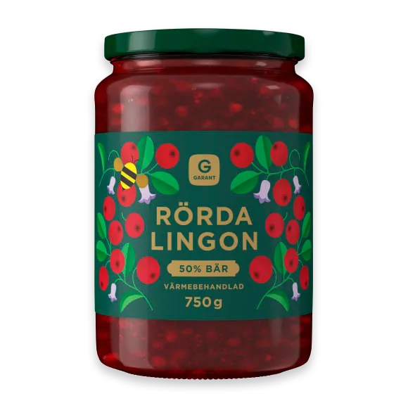 Rörda Lingon 50% Bär