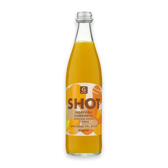 Shot Gurkmeja Ingefära Äpple Citron