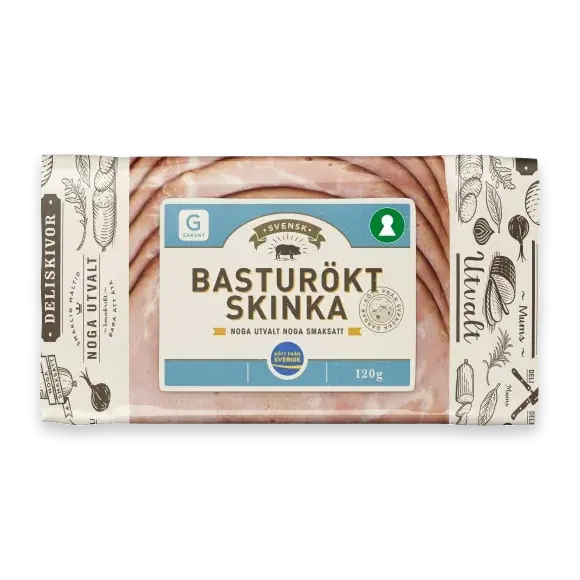 Skinka Basturökt Deliskivor