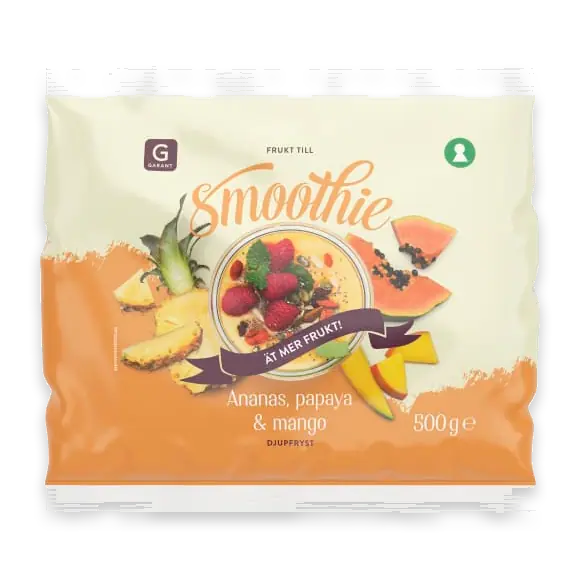 Smoothie Ananas Papaya Mango Fryst