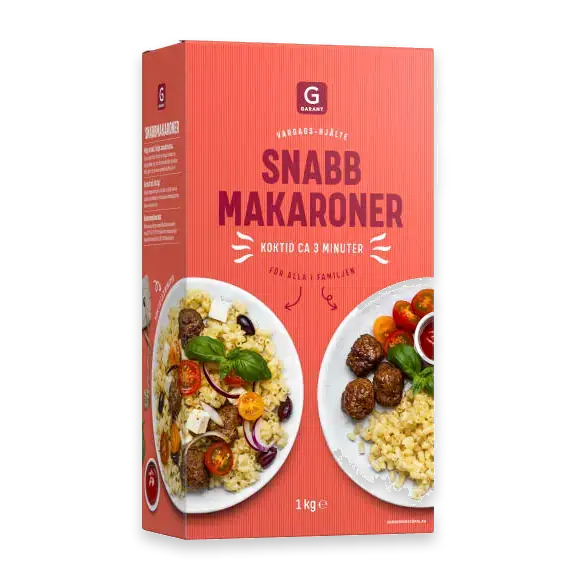 Snabbmakaroner Pasta