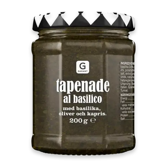 Tapenade Al Basilico Basilika Oliv Kapris
