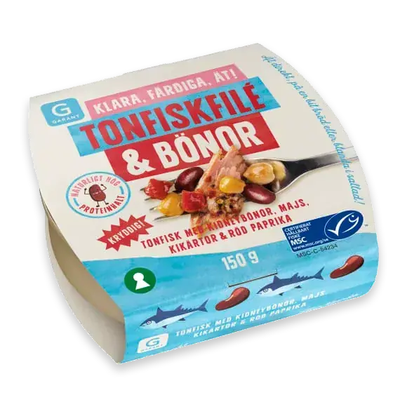 Tonfiskfilé & Bönor Majs Kikärtor