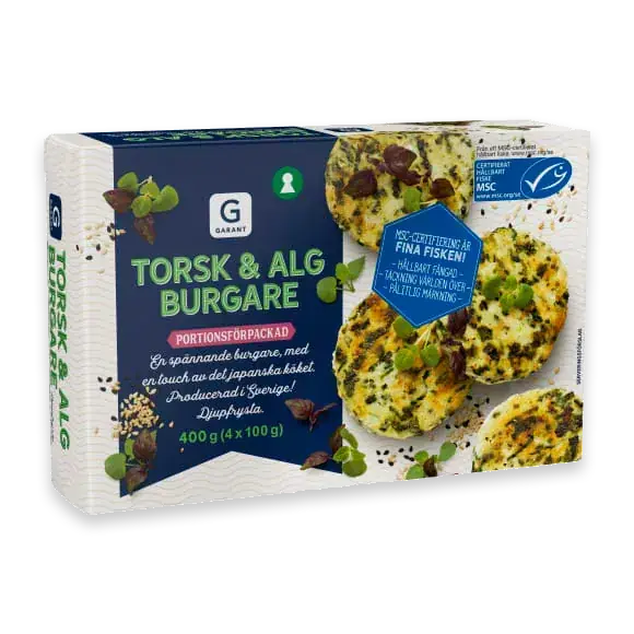 Torsk & Alg Burgare Frysta/4 Port