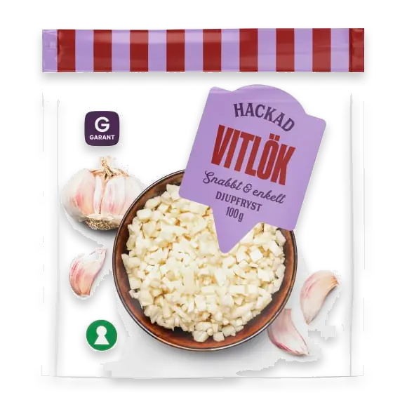 Vitlök Hackad Fryst