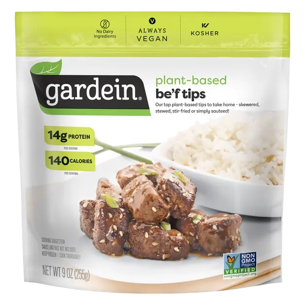 Plant-Based Be'f Tips Frozen