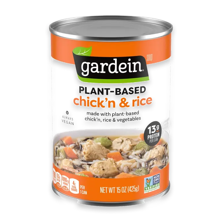 Plant-Based Chick'n & Rice Soup