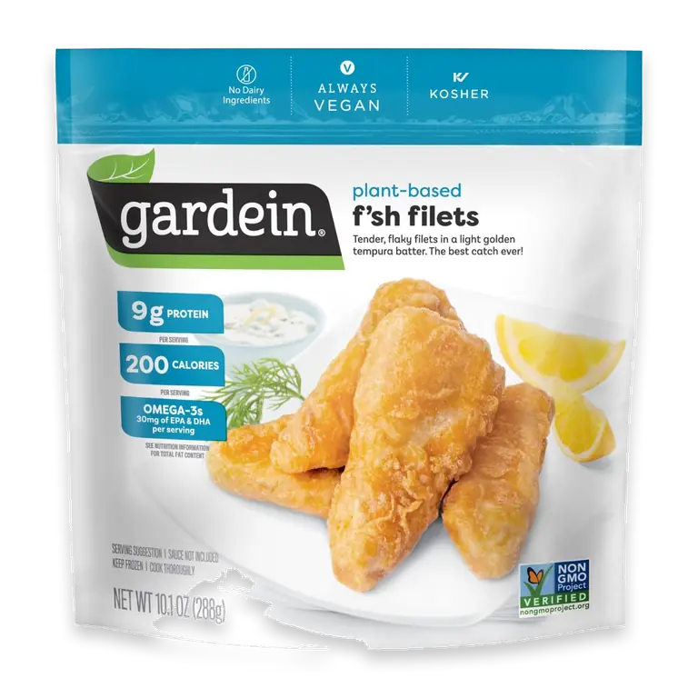 Plant-Based F'sh Filets, Frozen Fish Alternative
